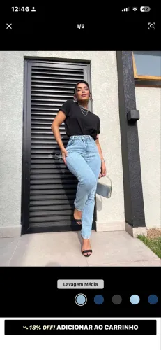 calça mom jeans nova