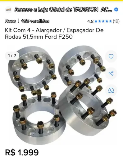 Alargadores de roda f250