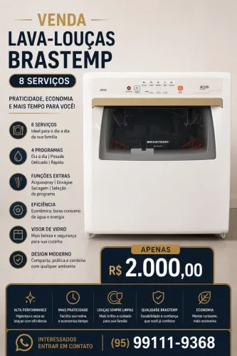 Lava louça Brastemp 8 serviços