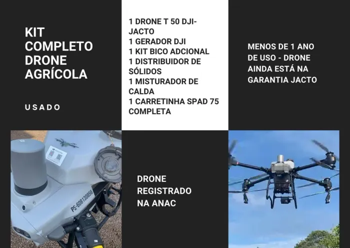 Drone t50 com trailer