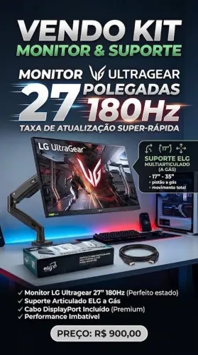 MONITOR LG ULTRAGER 180HZ 27 POLEGADAS