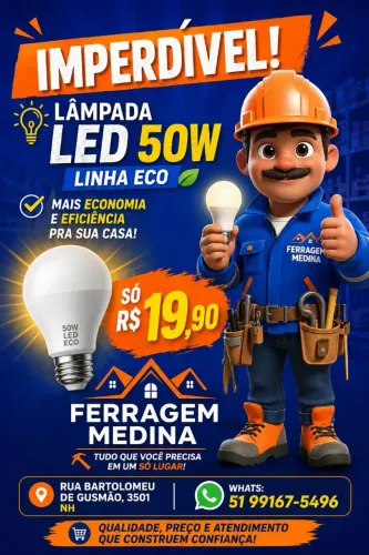 Lâmpada 50w bulbo led