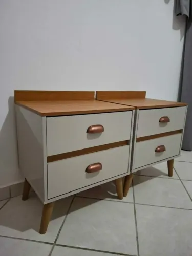 Conjunto Mesinha Mesa Cabeceira Criado-Mudo