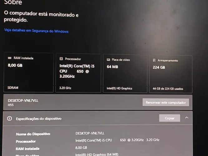 Computador de mesa novo completo.