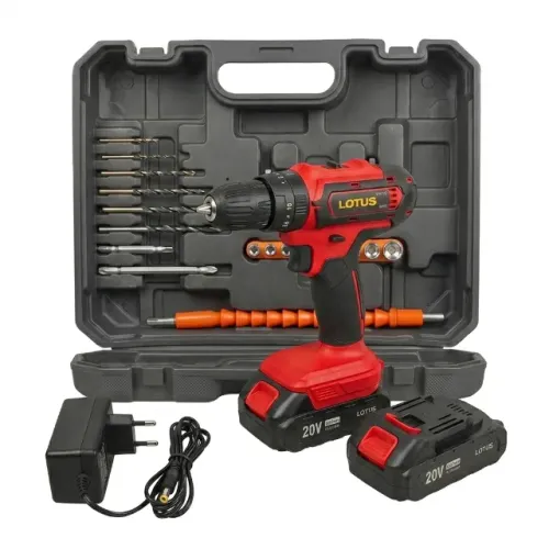Parafusadeira/Furadeira de Impacto 20V 2 Baterias Carregador Bivolt 30 Acessórios e Maleta