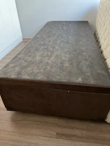 Cama box com baú mais colchão Probel solteiro