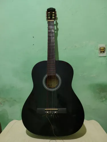 Violão acústico nylon vogga VCA204NBK preto