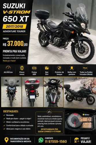 V-stron 650 2017 , pegar e viajar