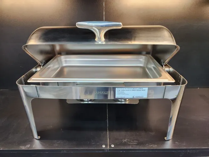 Rechaud retangular 8,5L - zahav inox