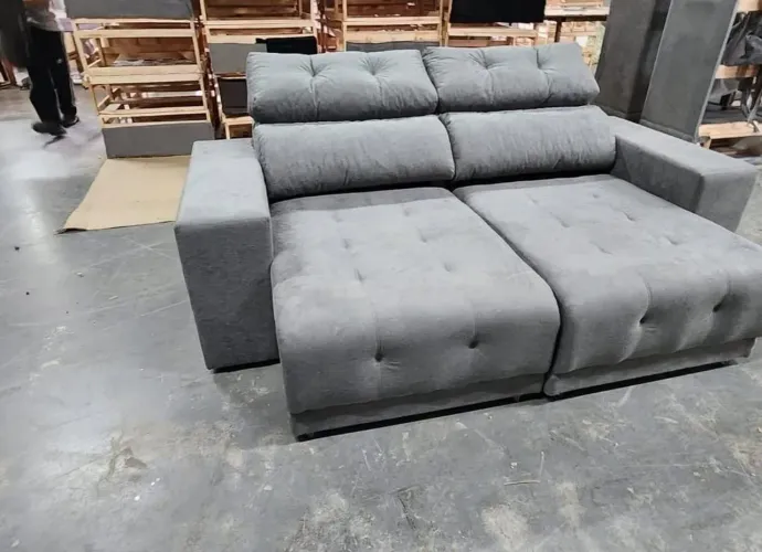 SOFA RETRATIL RECLINÁVEL 2MT FRETE GRÁTIS NOVO DE FABRICA 