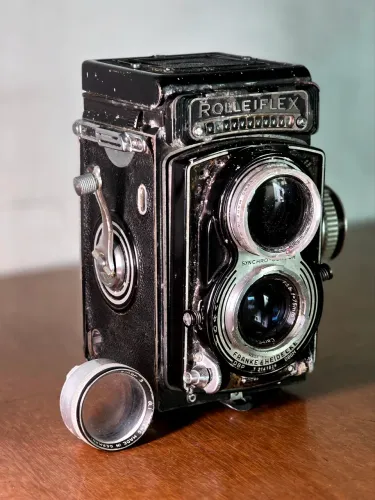 Câmera Antiga Rolleiflex T - Para Coleção / Decoração / Peças