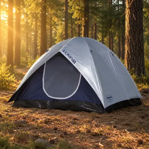 Barraca Mor Luna 5 Pessoas para Camping Prata e Azul