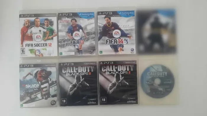 Lote 7 Jogos Originais de PS3 - COD - FIFA - SKATE