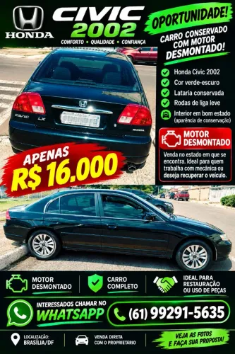Honda Civic Sedan Lx/lxl 1.7 16V 115cv Aut. 4P 2002
