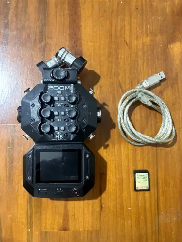 Gravador Digital Portátil Zoom H8 + Cápsula XYH-6 + SD 32GB