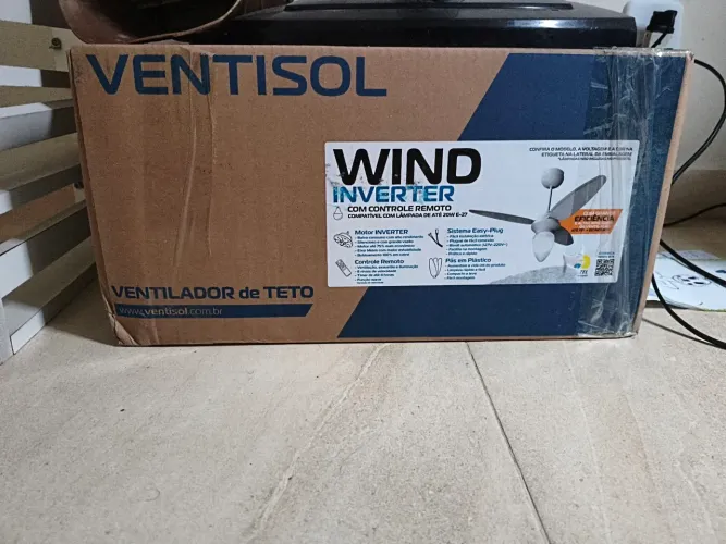 Ventilador de teto wind inverter novo