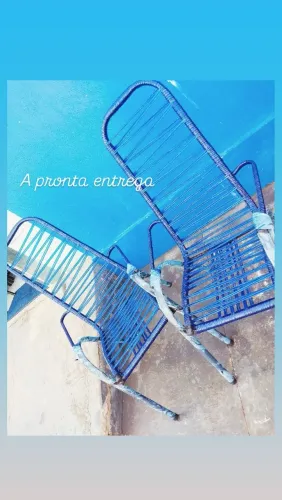 Cadeiras de Fio Novas Azul