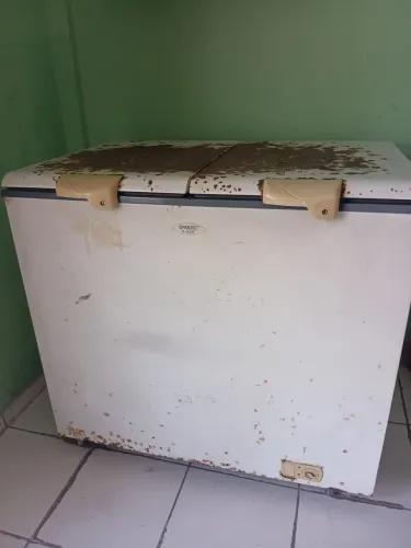 Freezer Esmaltec 2 Tampas Usado - Gelando Muito