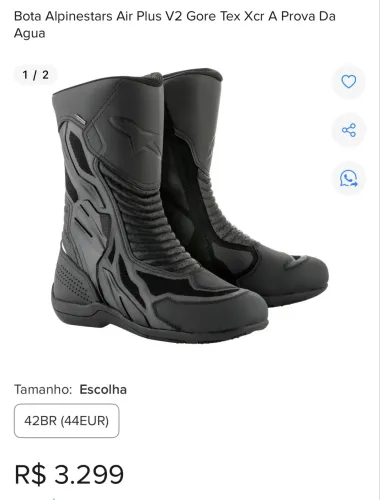 Bota Alpinestars Gorotex Air Plus V2