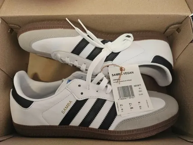 Tênis Adidas Samba Vegan branco e preto 42 H01877 - novo com caixa