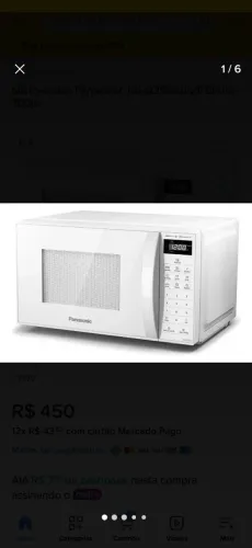 Microondas Panasonic 21 litros seminovo