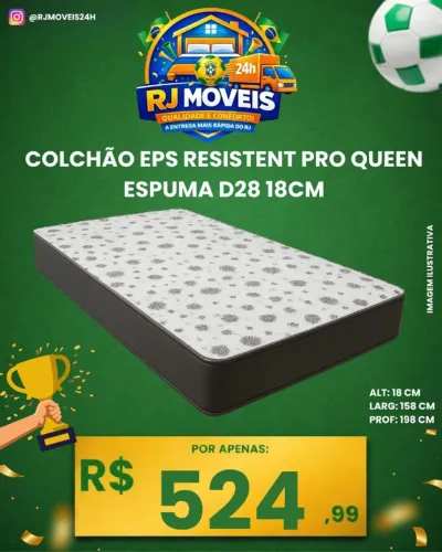 Colchão Queen D28 18cm (Pague na entrega)