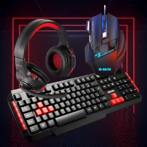 KIT GAMER | Teclado s/ Fio + Mouse Gamer RGB + Headset Gamer c/ RGB