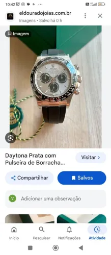 Relógio Daytona pulseira borracha