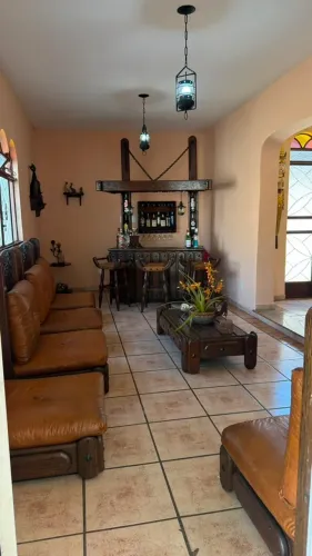 SALA COMPLETA EM MOGNO MACIÇO - ESTAR + JANTAR + BAR - EMBU DAS ARTES