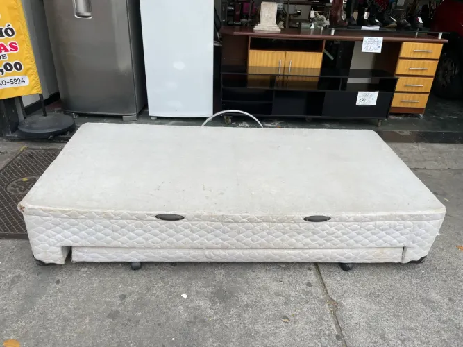 Cama Box Baú Solteiro com Cama Auxiliar Branco