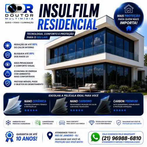 INSULFILM PROFISSIONAL GARANTIA 10 ANOS
