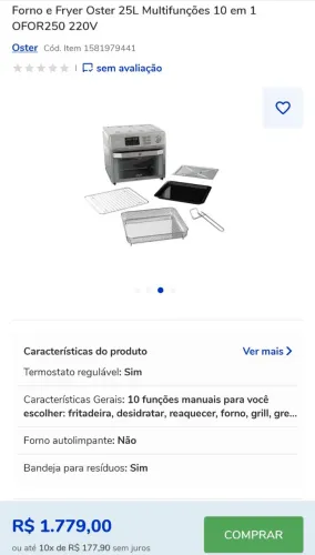 Air fryer inox