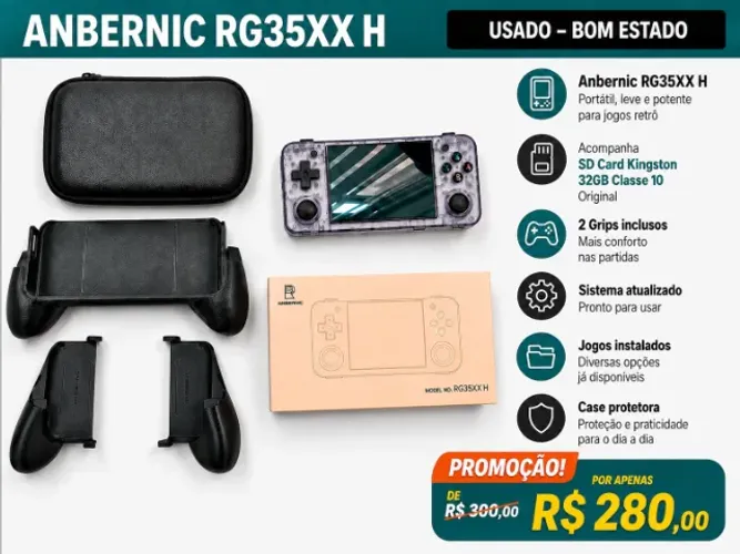 Videogame portátil Anbernic RG35XXH (leiam a descrição)