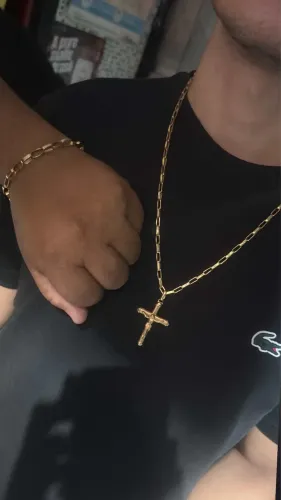 corrente e pulseira de ouro [24,6 gr]   [18k]