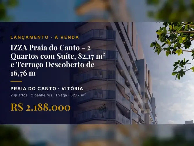 Apartamento exclusivo em Praia do Canto com área externa incrível!