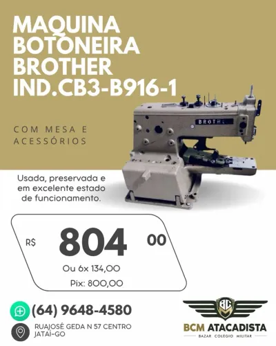 Venda de Maquina de Costura Botoneira