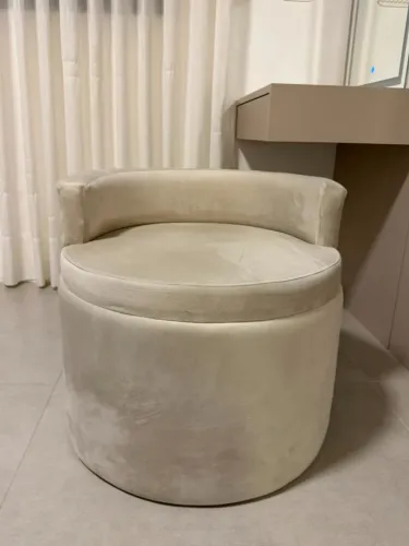 Poltrona Decorativa para Penteadeira - Off White