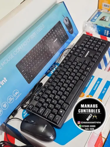 Teclado e mouse com fio R$65,00