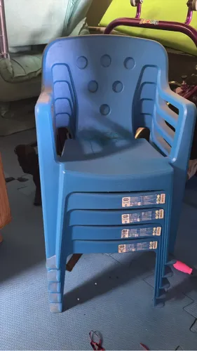 Cadeiras de plástico infantil azul /rosa