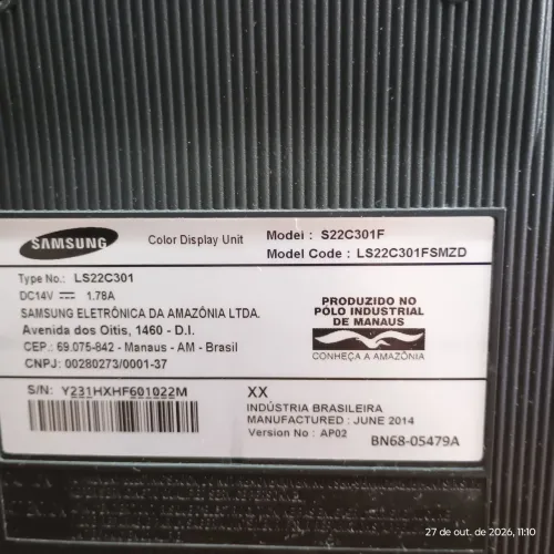 Carcaça Completa Monitor Samsung S22C301F