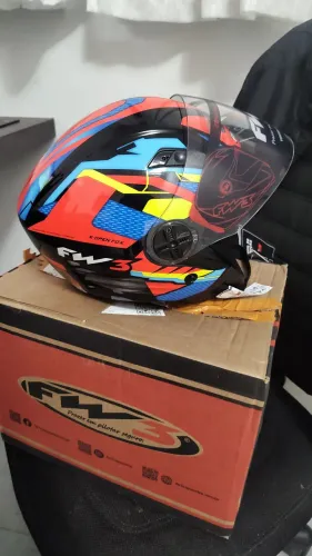 Capacete FW3 X-Open Fox Novo Tamanho 56 na Caixa