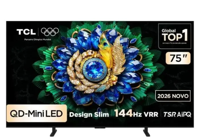 Smart TV 75" TCL 4K UHD Mini LED 75A400M Google TV 2026