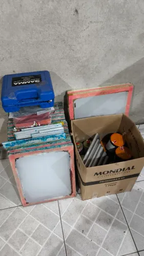 TINTAS / SOLVENTES / RODOS E ESPÁTULAS SERIGRAFIA 