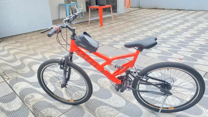 Bicicleta Colli GPS Aro 29 Dupla Suspensão - 21 Marchas (Laranja Neon)