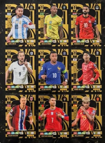Coleção Completa 9 Golden Ballers Adrenalyn XL Cards Dourados