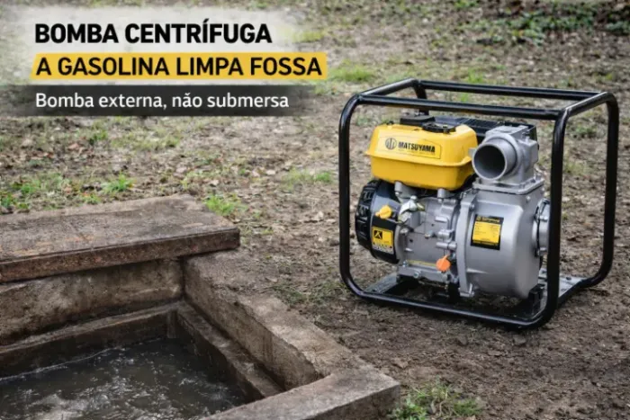BOMBA LIMPA FOSSA A GASOLINA