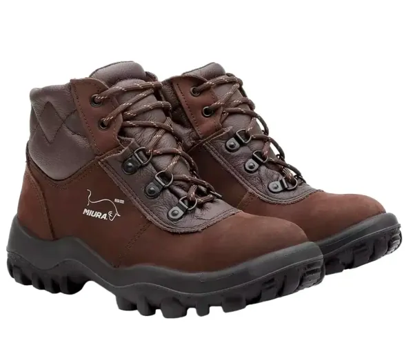 Botina Miura Adventure Marrom - Cano Alto - Solado Tratorado