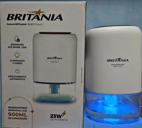 Desumidificador Britânia 900ml Antimofo Bivolt BDE01 touch