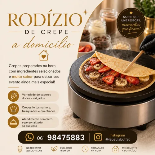 Rodízio de crepe a domicílio
