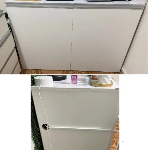 Mesa de unha e armário